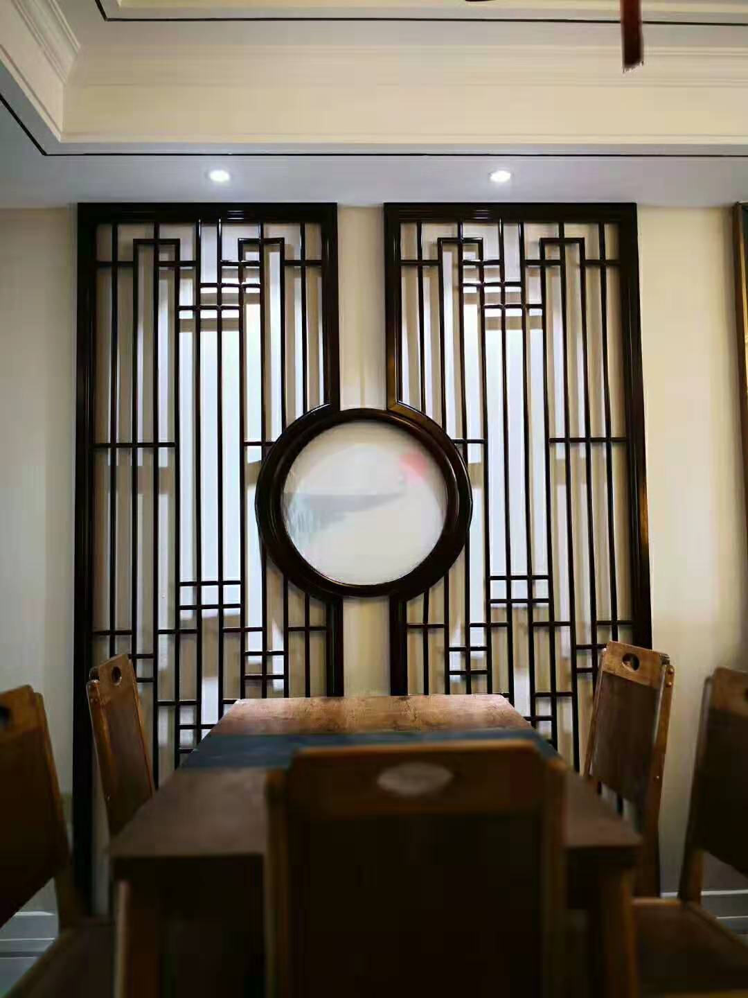 中式客厅落地窗图片欣赏 – 设计本装修效果图